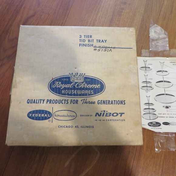 Chrome 3 Tier Tidbit Tray - Picture 8 of 8